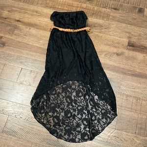 High-Low Strapless Dress